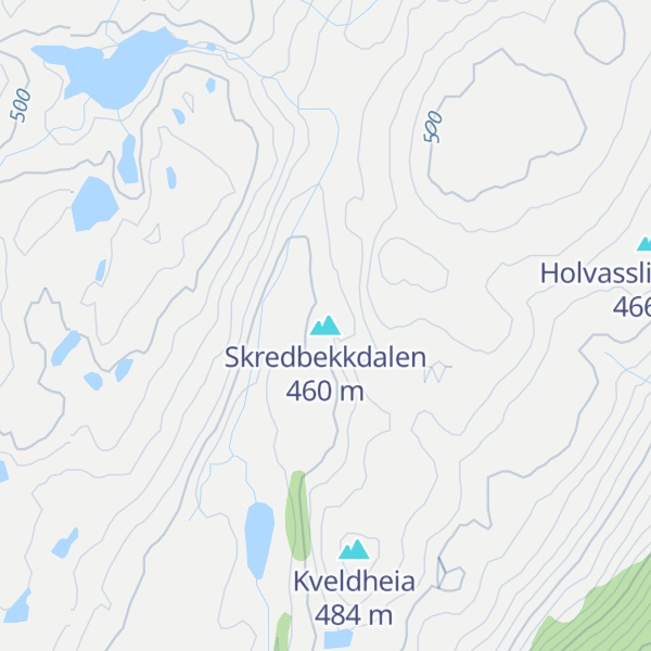Map of Skredbekkdalen