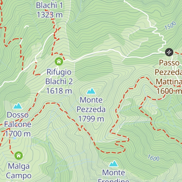 Map of Monte Pezzeda