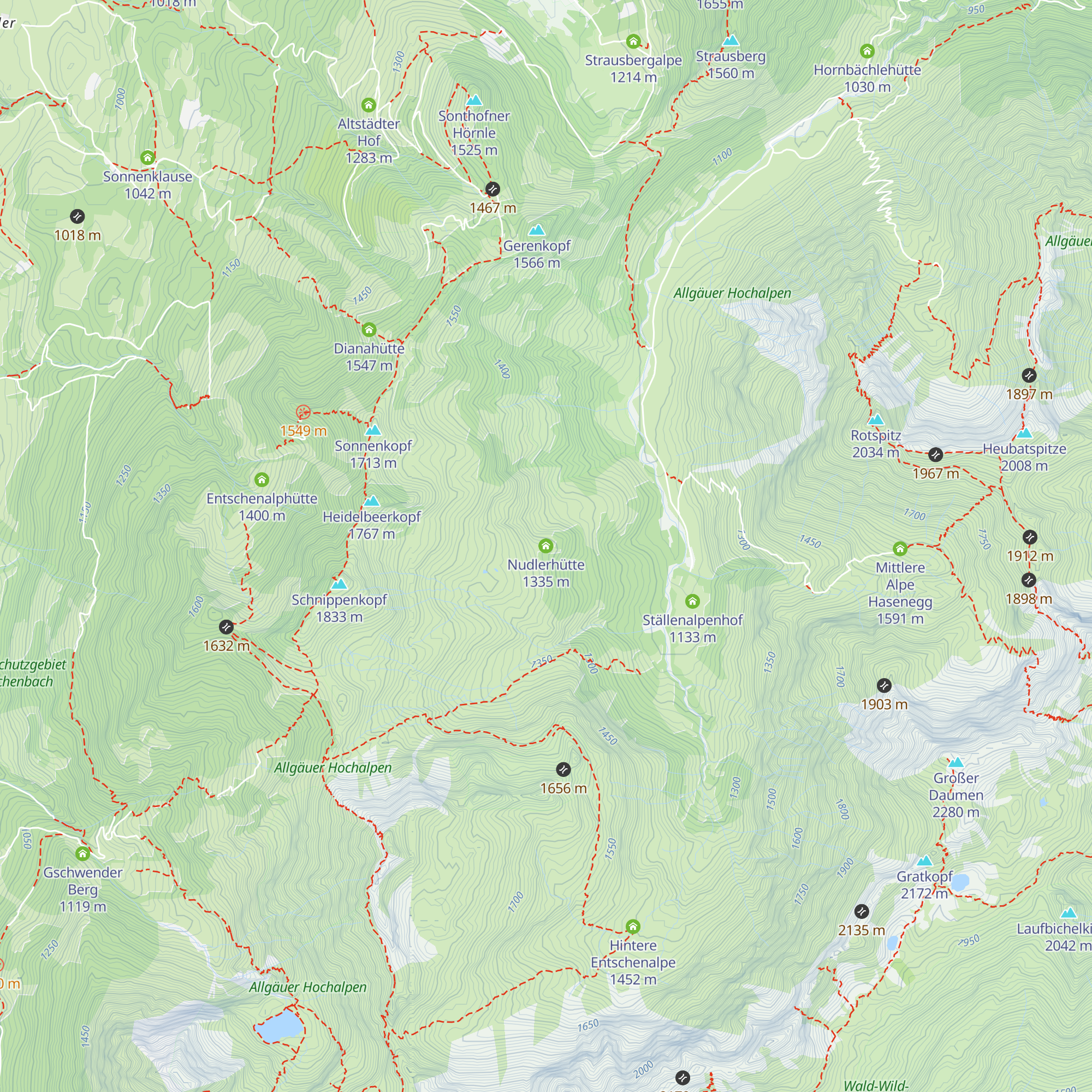 Nudlerhütte map