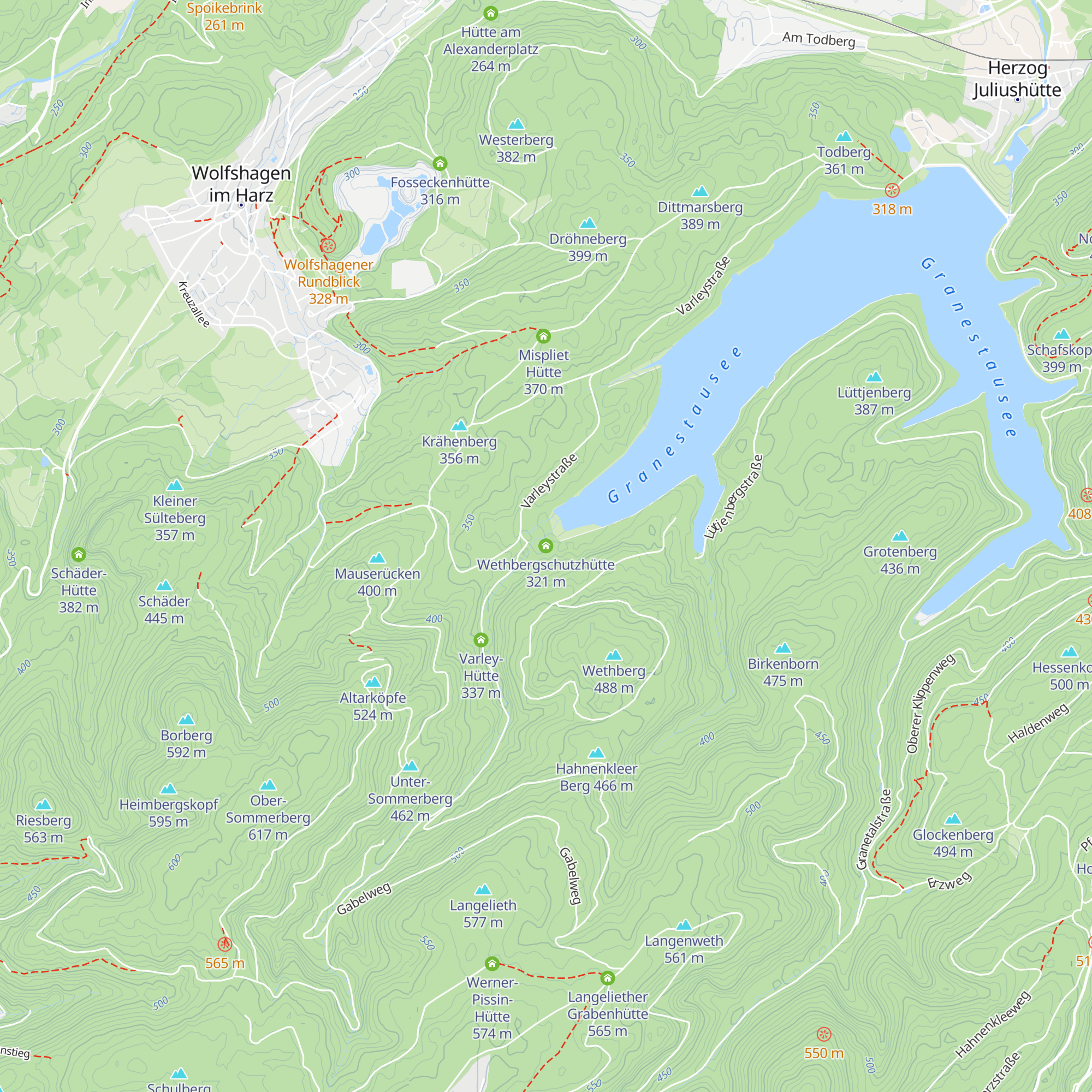 Wethbergschutzhütte map