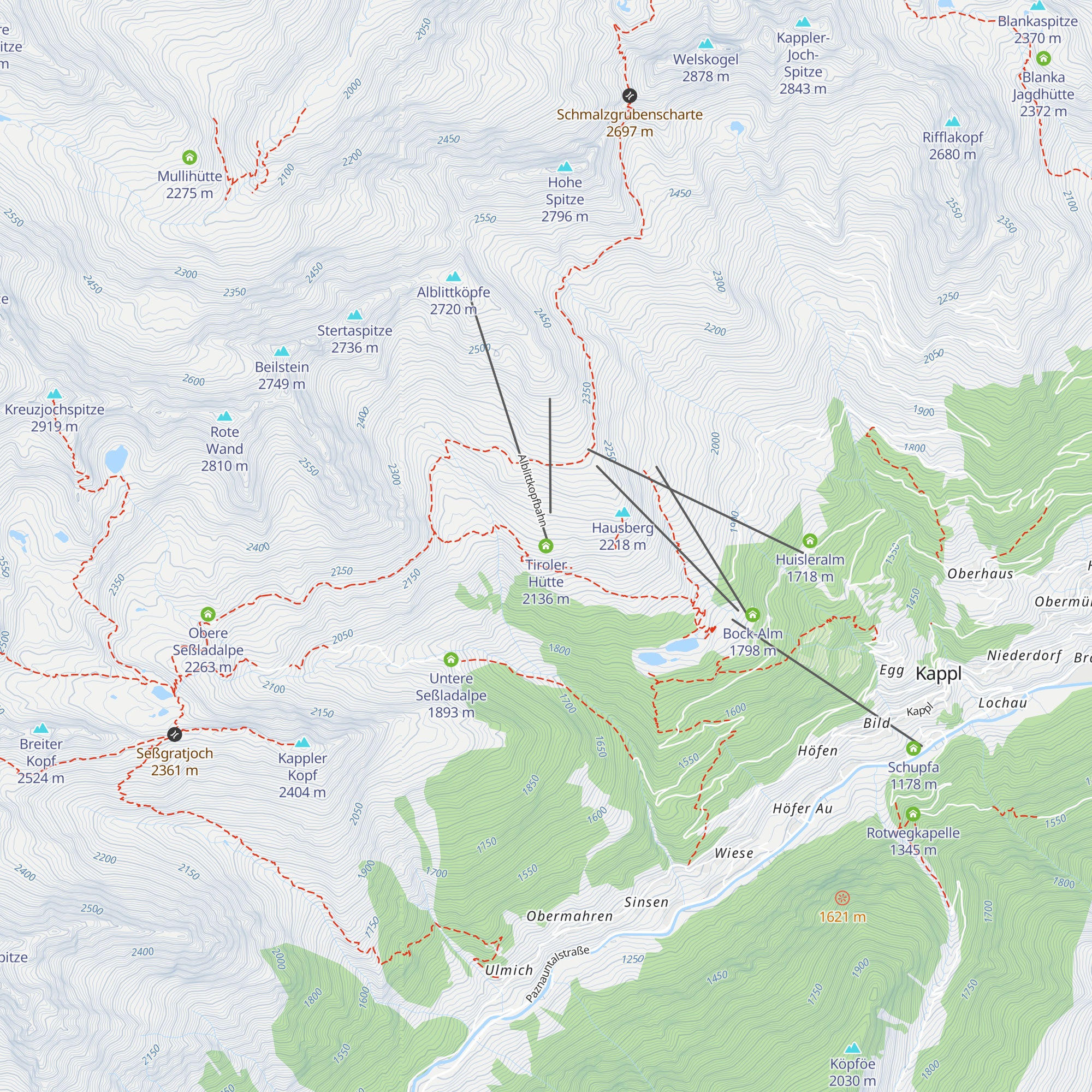 Tiroler Hütte map