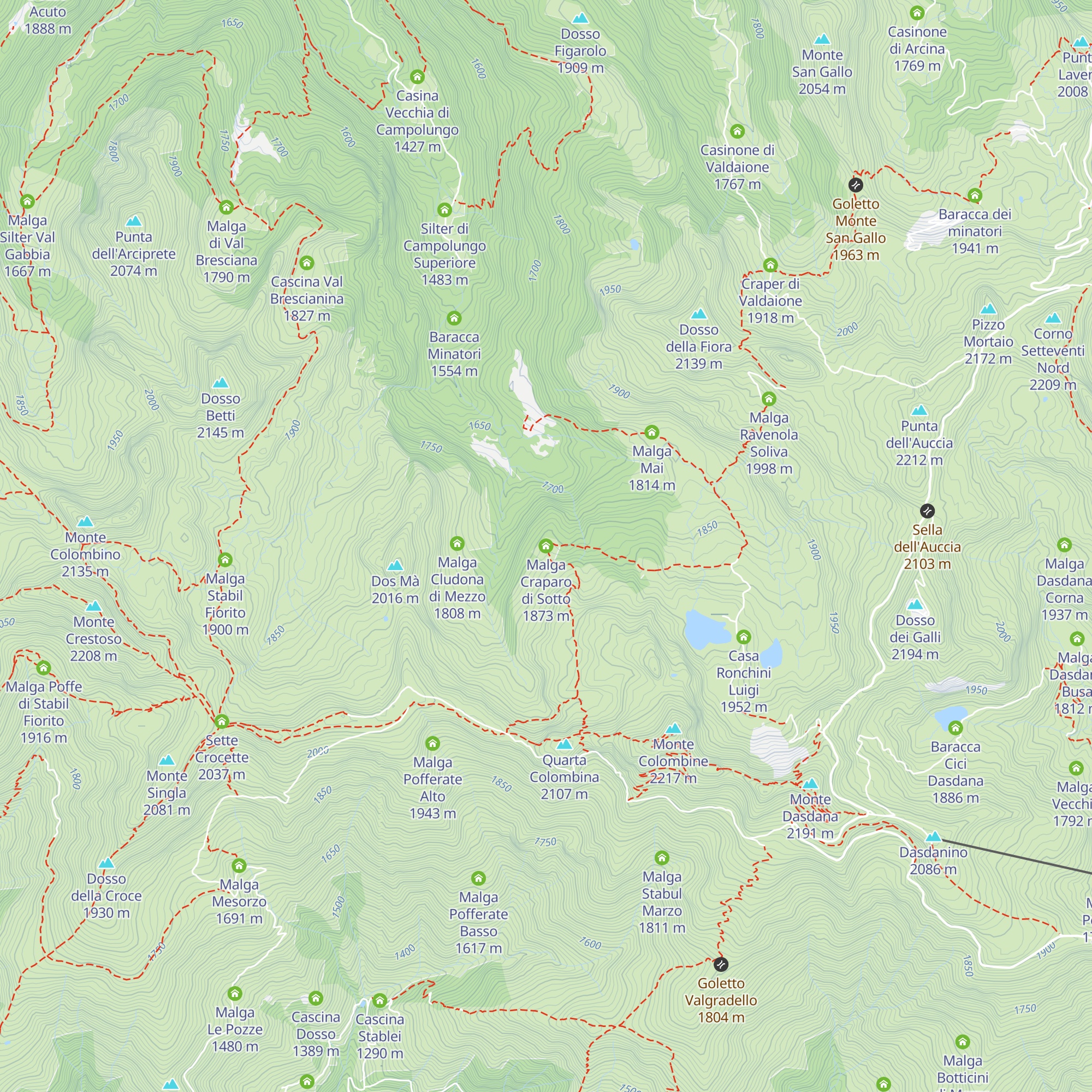Malga Craparo di Sotto map