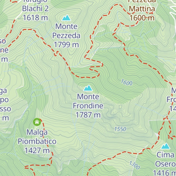 Map of Monte Frondine