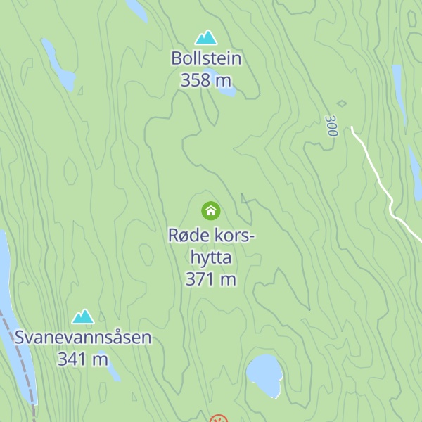 Map of Røde kors-hytta