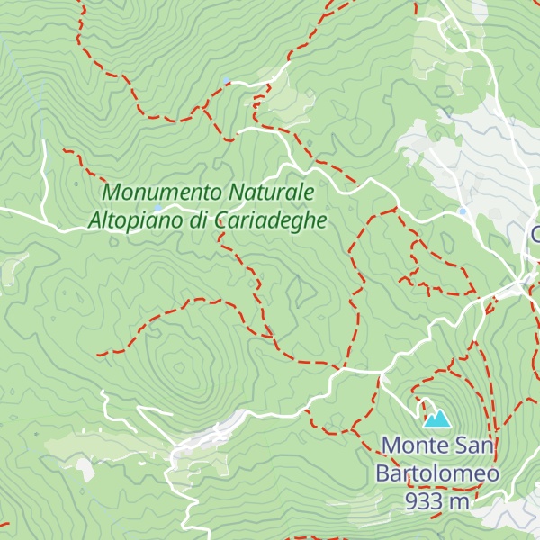 Map of Monte Pedule