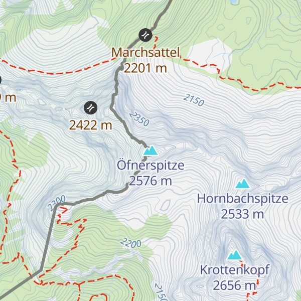 Map of Öfnerspitze