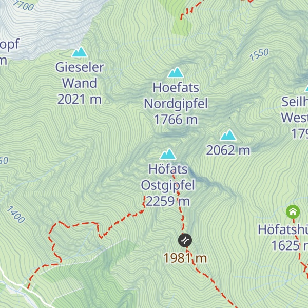 Map of Höfats Westgipfel