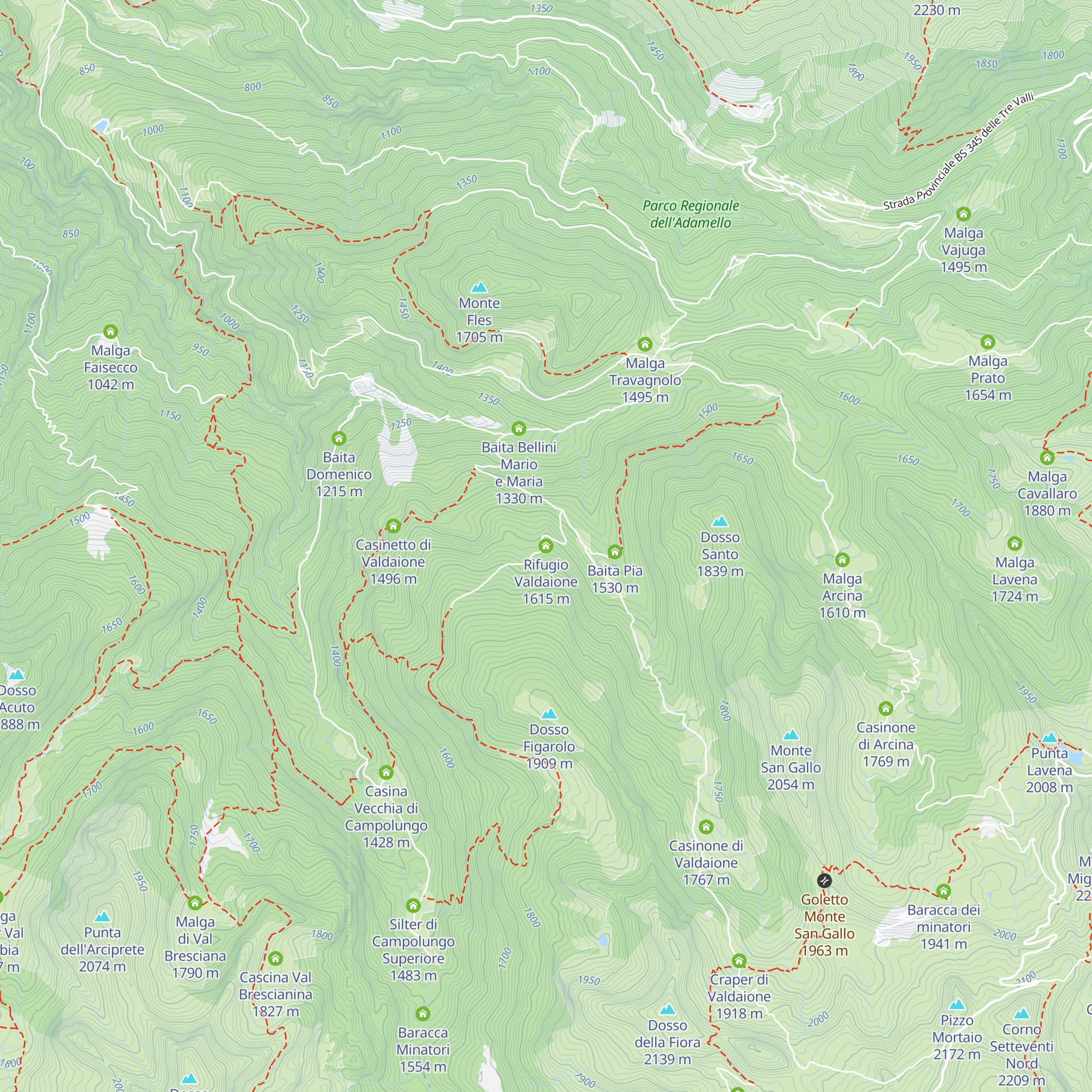 Rifugio Valdaione map