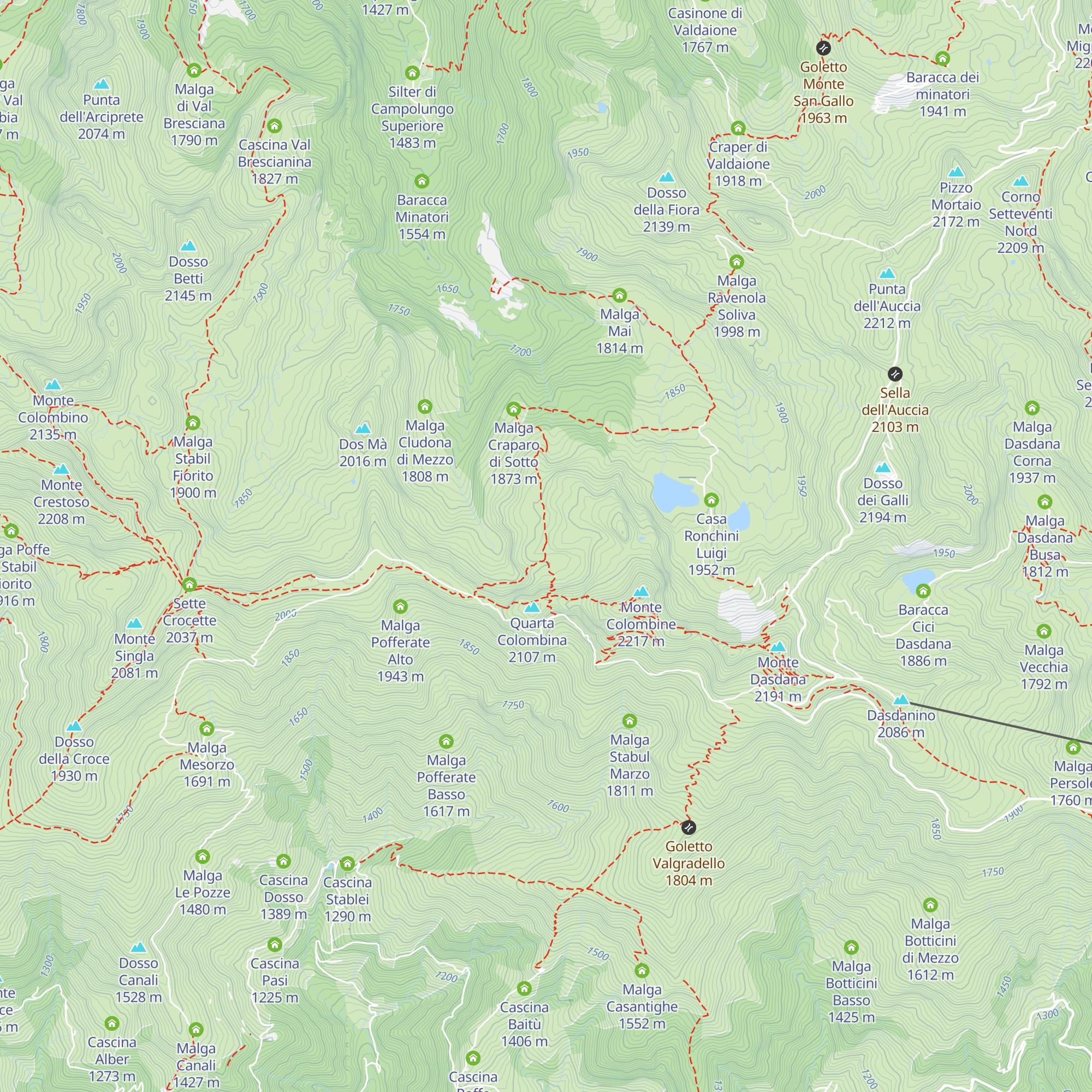 Bivacco Giovanni Grazzini map