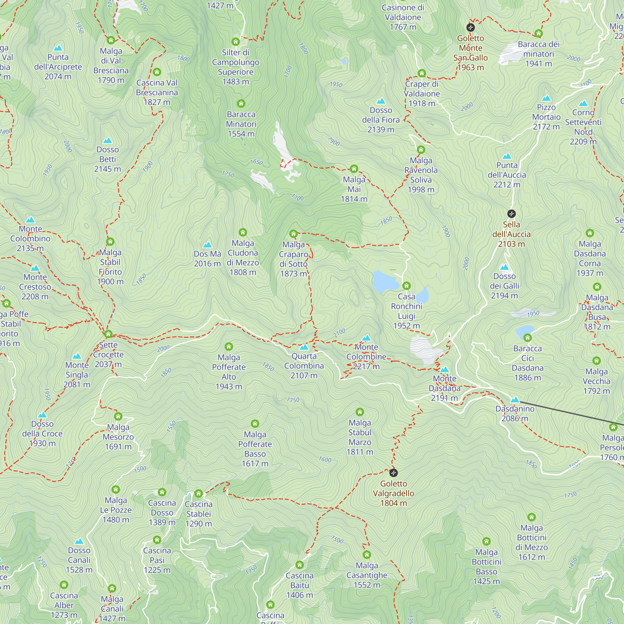 Bivacco Giovanni Grazzini map