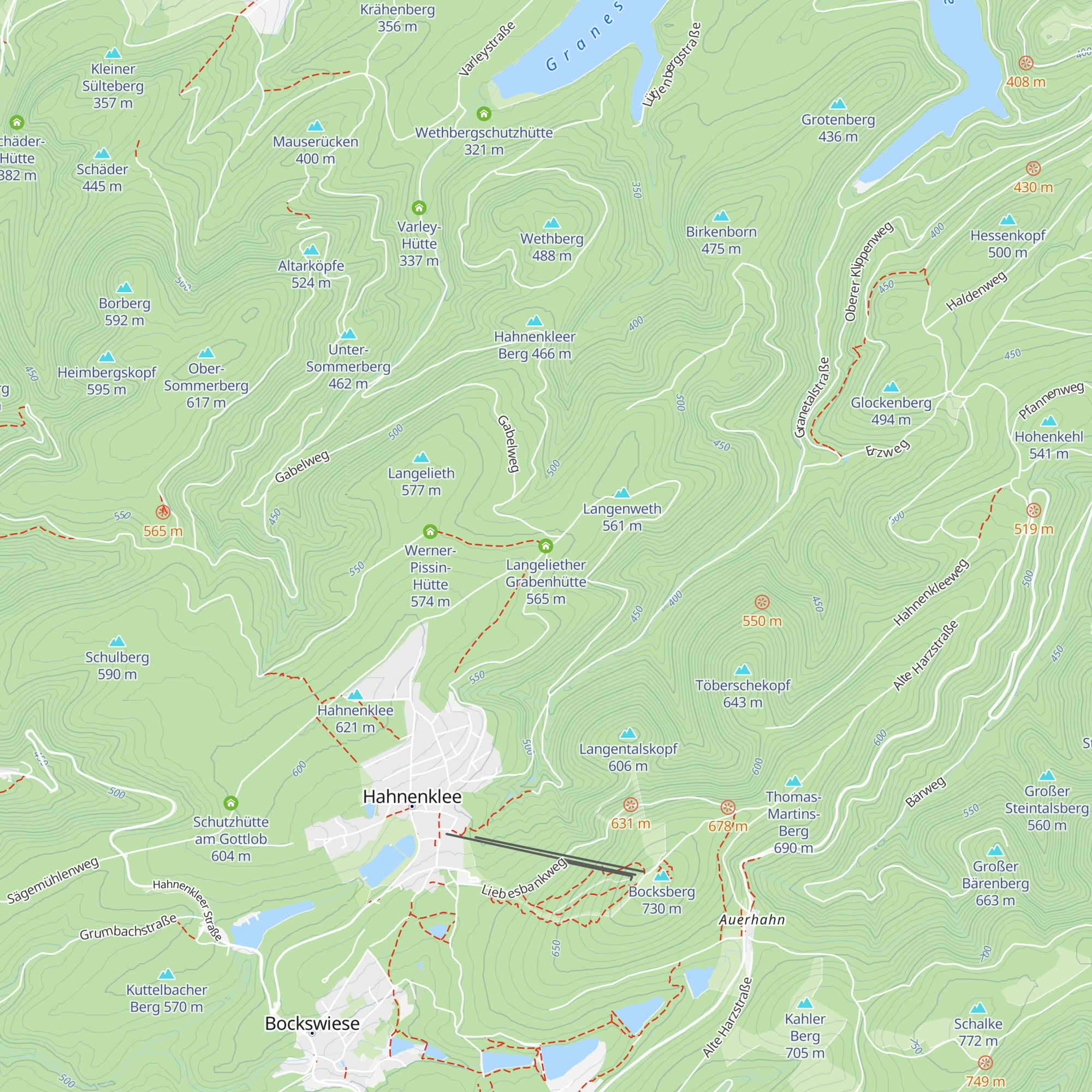 Langeliether Grabenhütte map