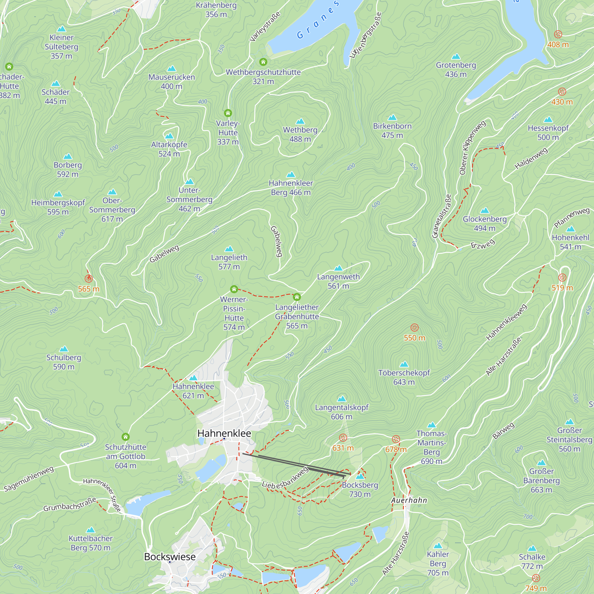 Langeliether Grabenhütte map