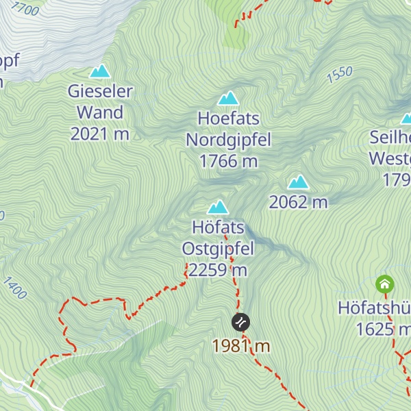 Map of Höfats Zweiter Gipfel