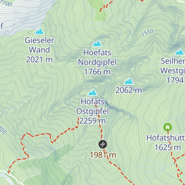 Map of Höfats Ostgipfel