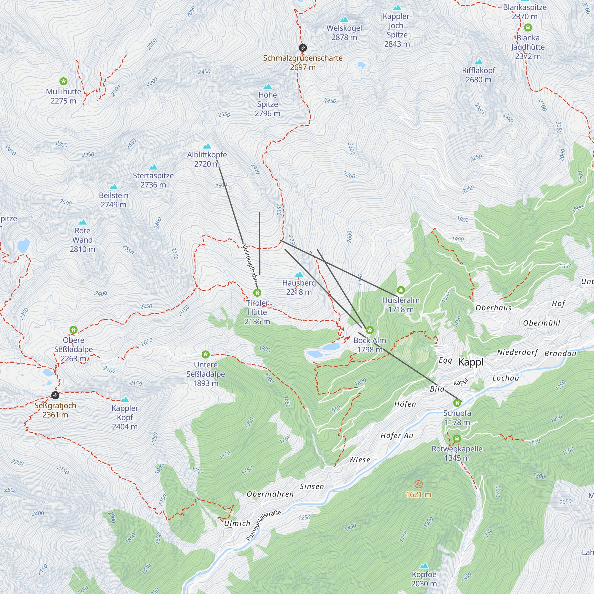 Almstüberl Kappl Dias map