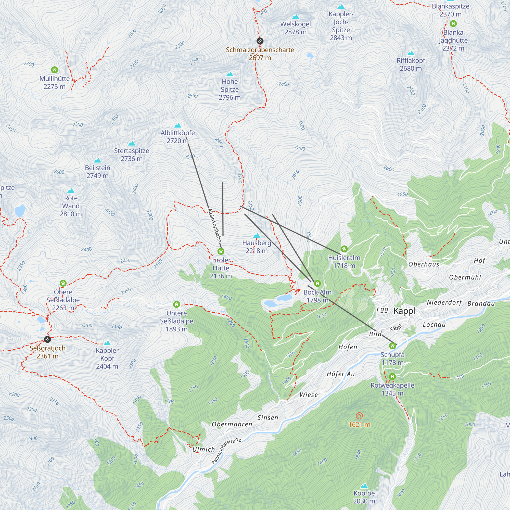 Almstüberl Kappl Dias map