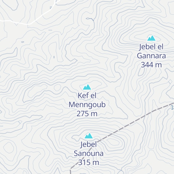Map of Kef el Menngoub