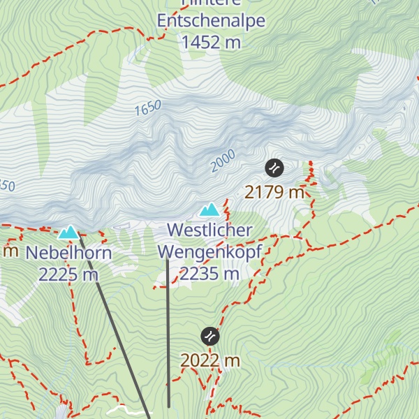 Map of Westlicher Wengenkopf