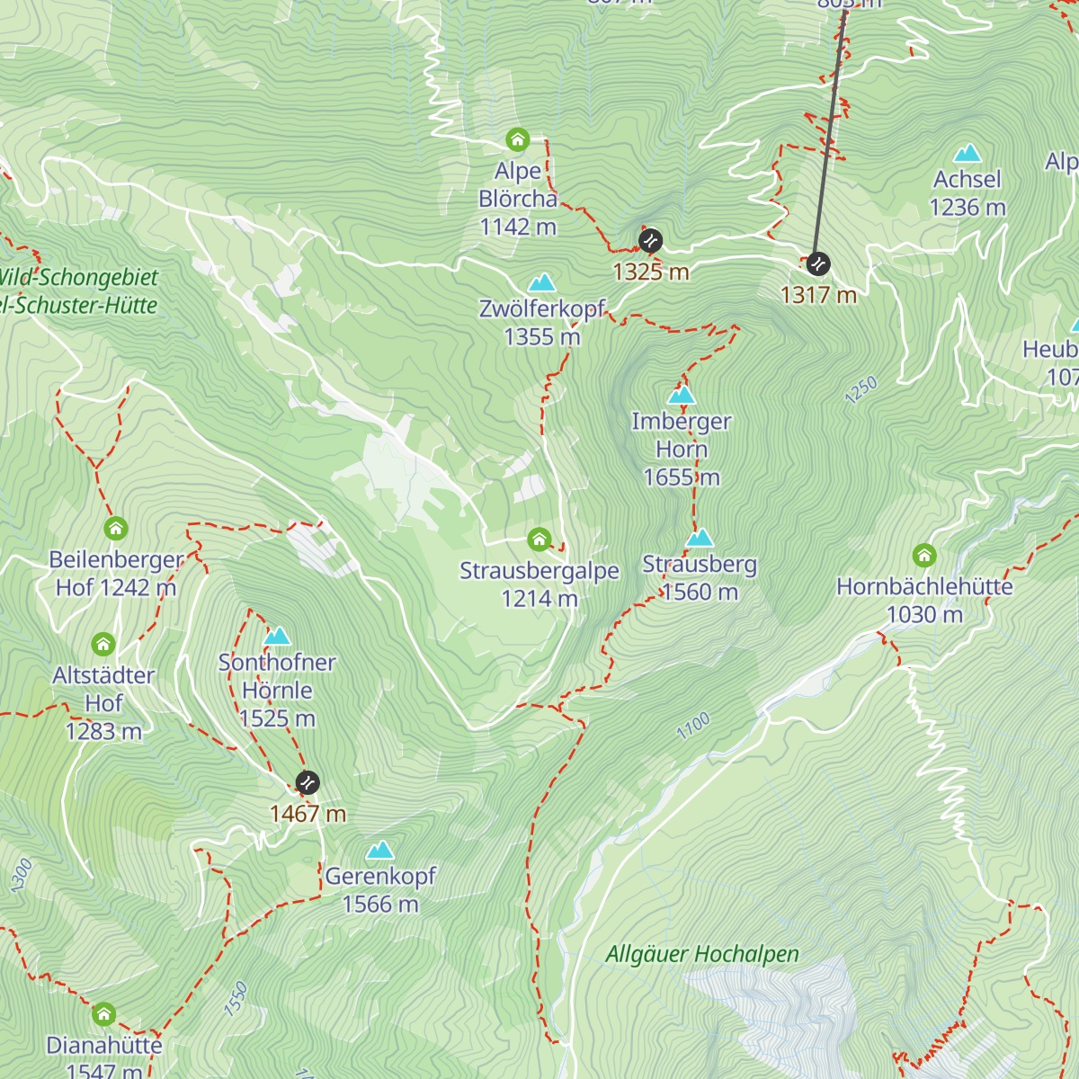 Strausbergalpe map