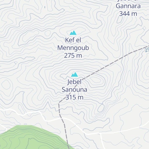 Map of Jebel Sanouna