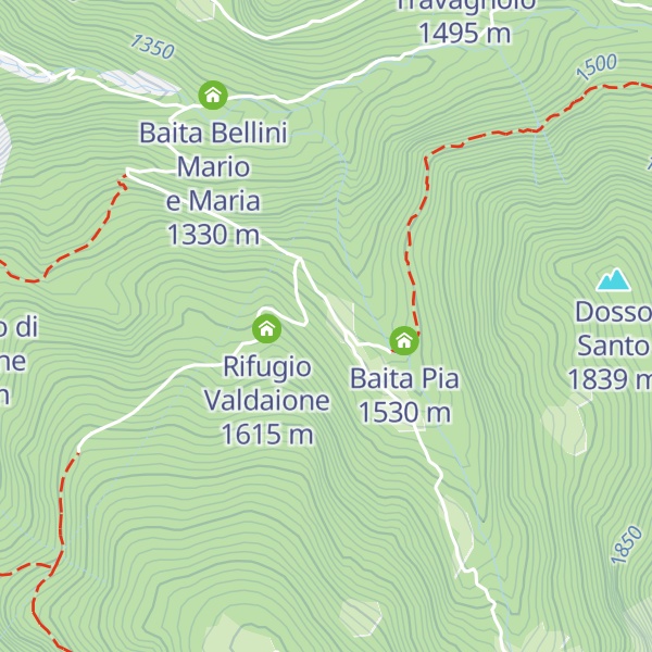 Map of Malga Valdaione
