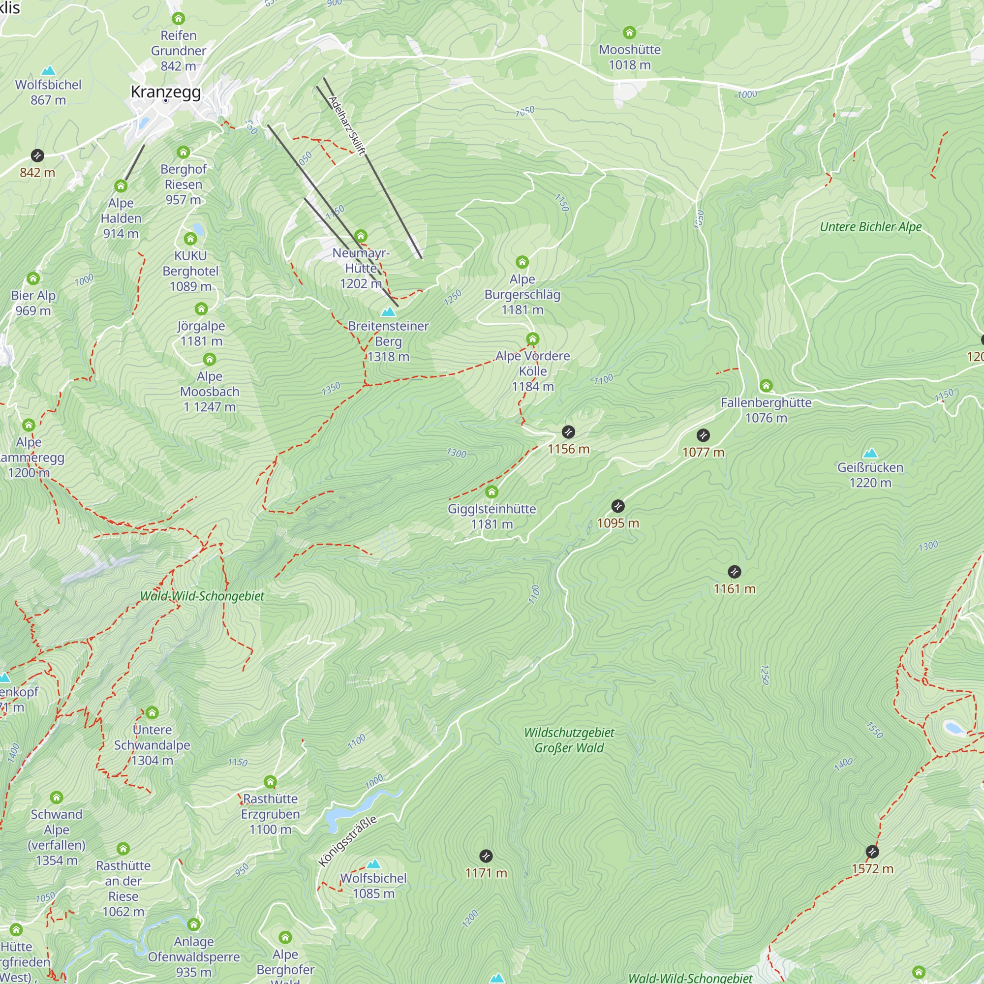 Gigglsteinhütte map