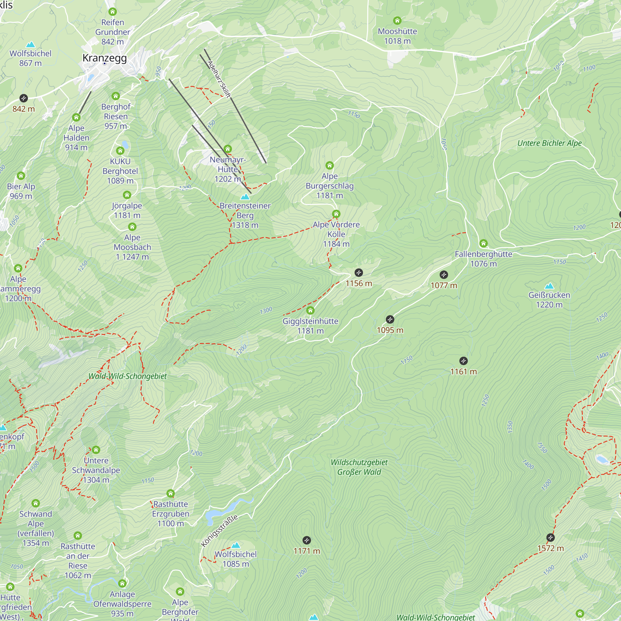 Gigglsteinhütte map