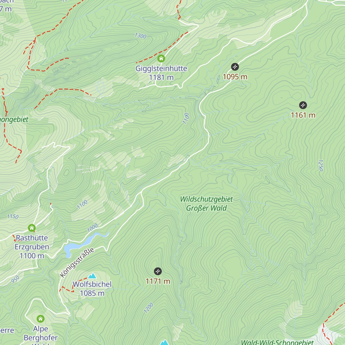 Bergwaldhaus Dreiangelhütte map