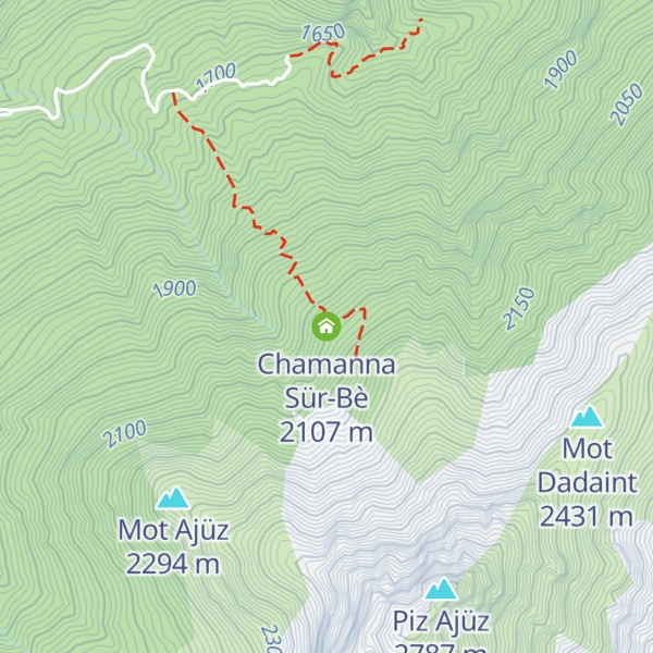 Map of Chamanna Sür-Bè
