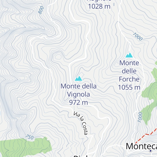 Map of Monte della Vignola