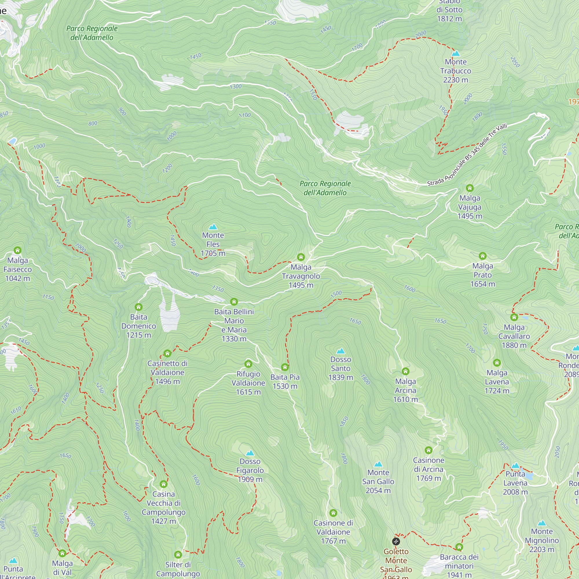 Presa Travagnolo map