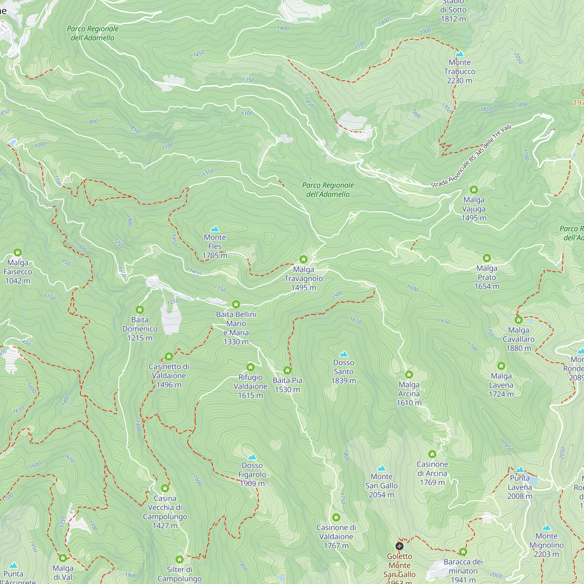 Presa Travagnolo map