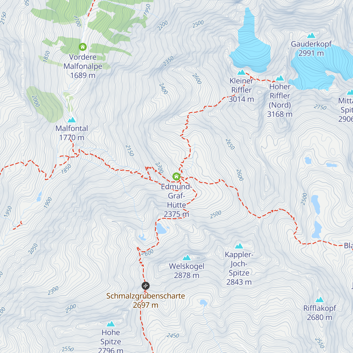 Edmund-Graf-Hütte map