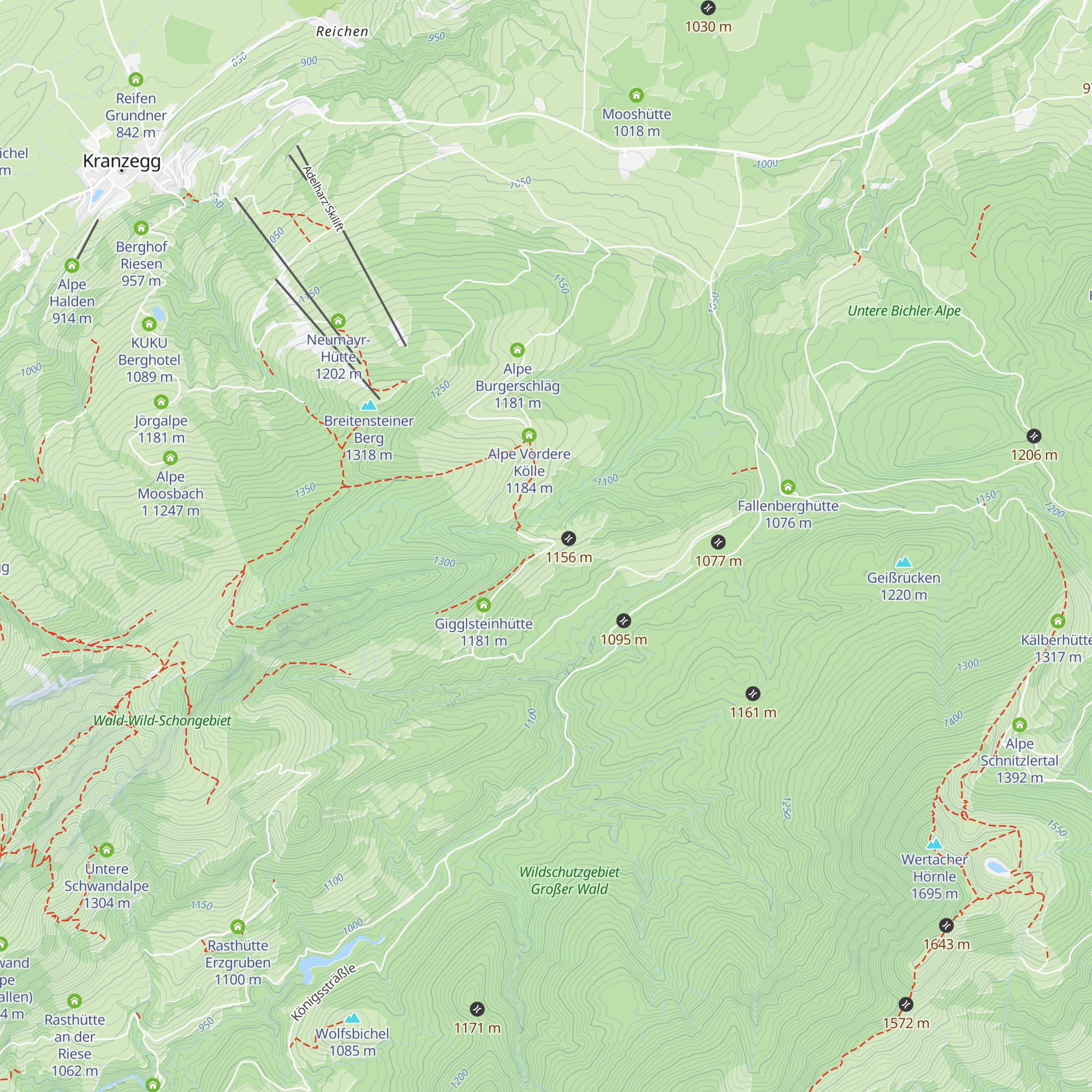 Alpe Hintere Kölle (Sattelhütte) map