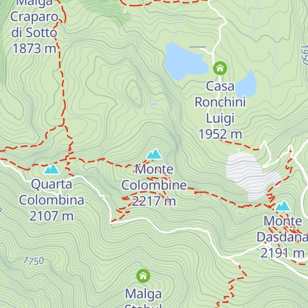 Map of Monte Colombine