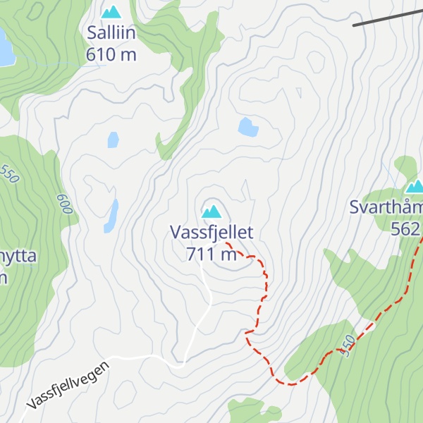 Map of Vassfjellet