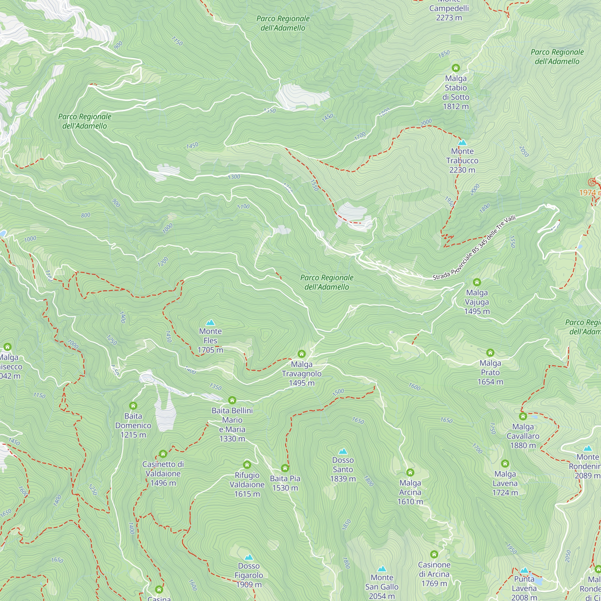 Rifugio Baita Fontaneto map