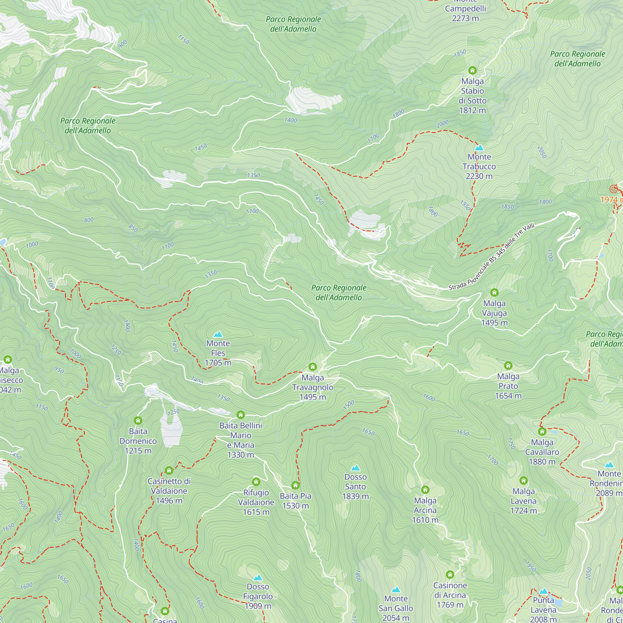 Rifugio Baita Fontaneto map