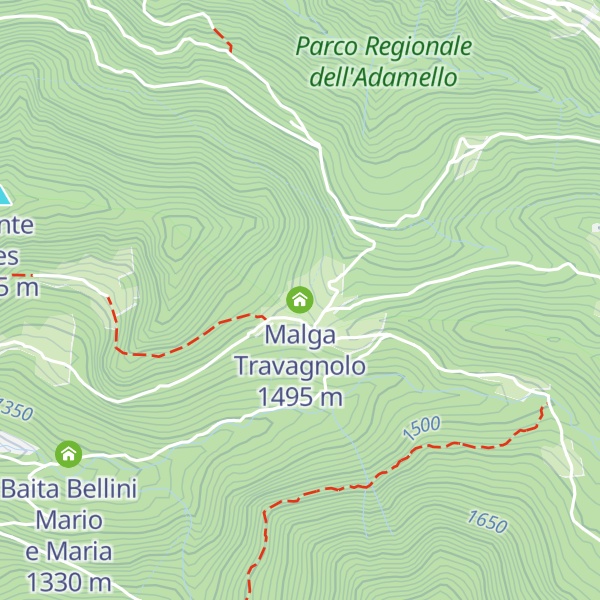 Map of Malga Travagnolo