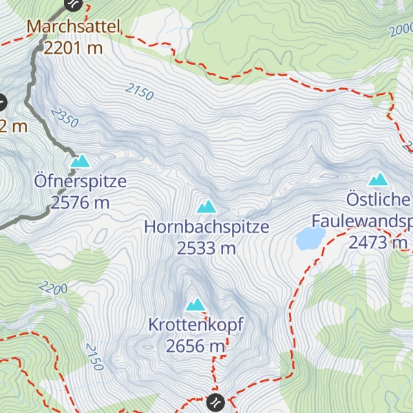 Map of Hornbachspitze