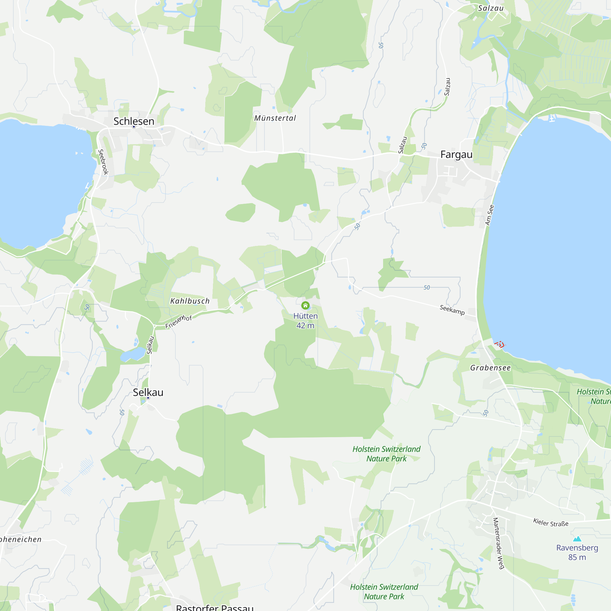 Hütten map