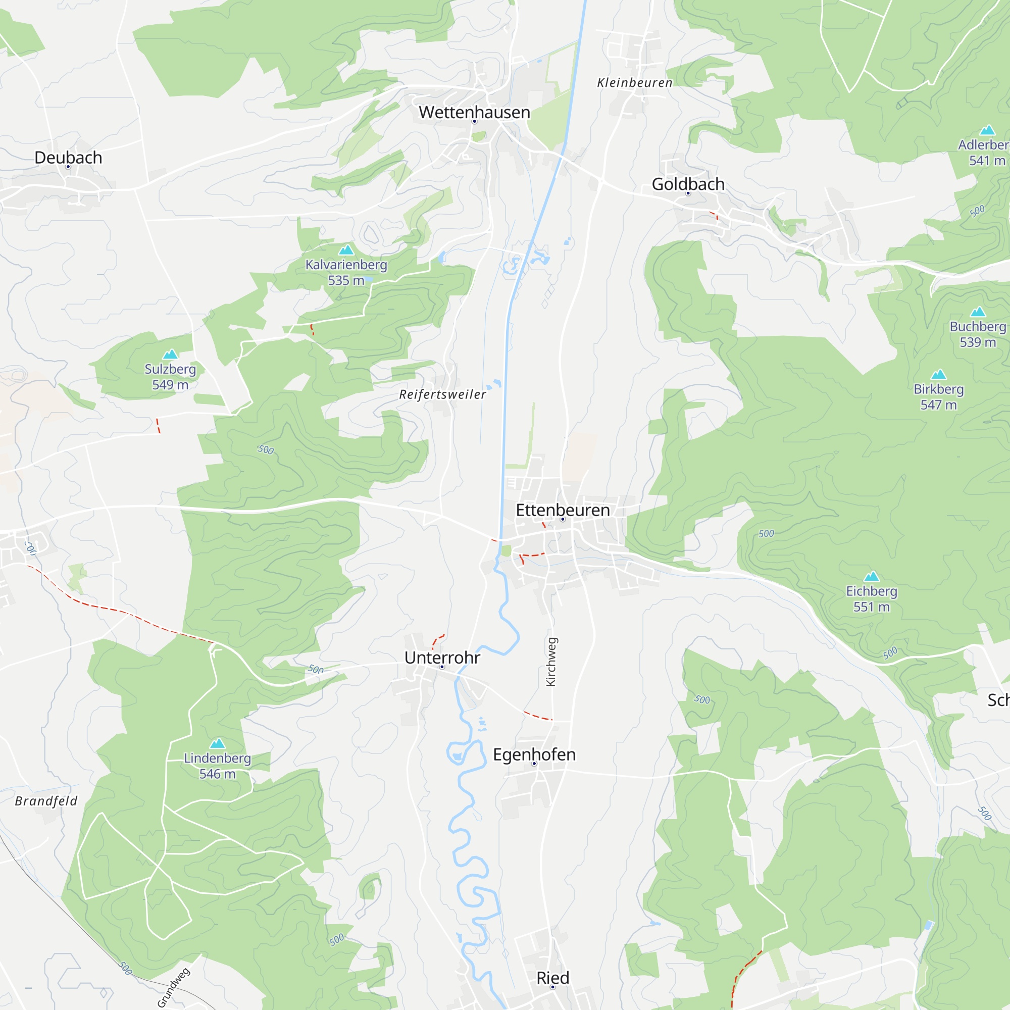 Hütte Ettenbeuren map