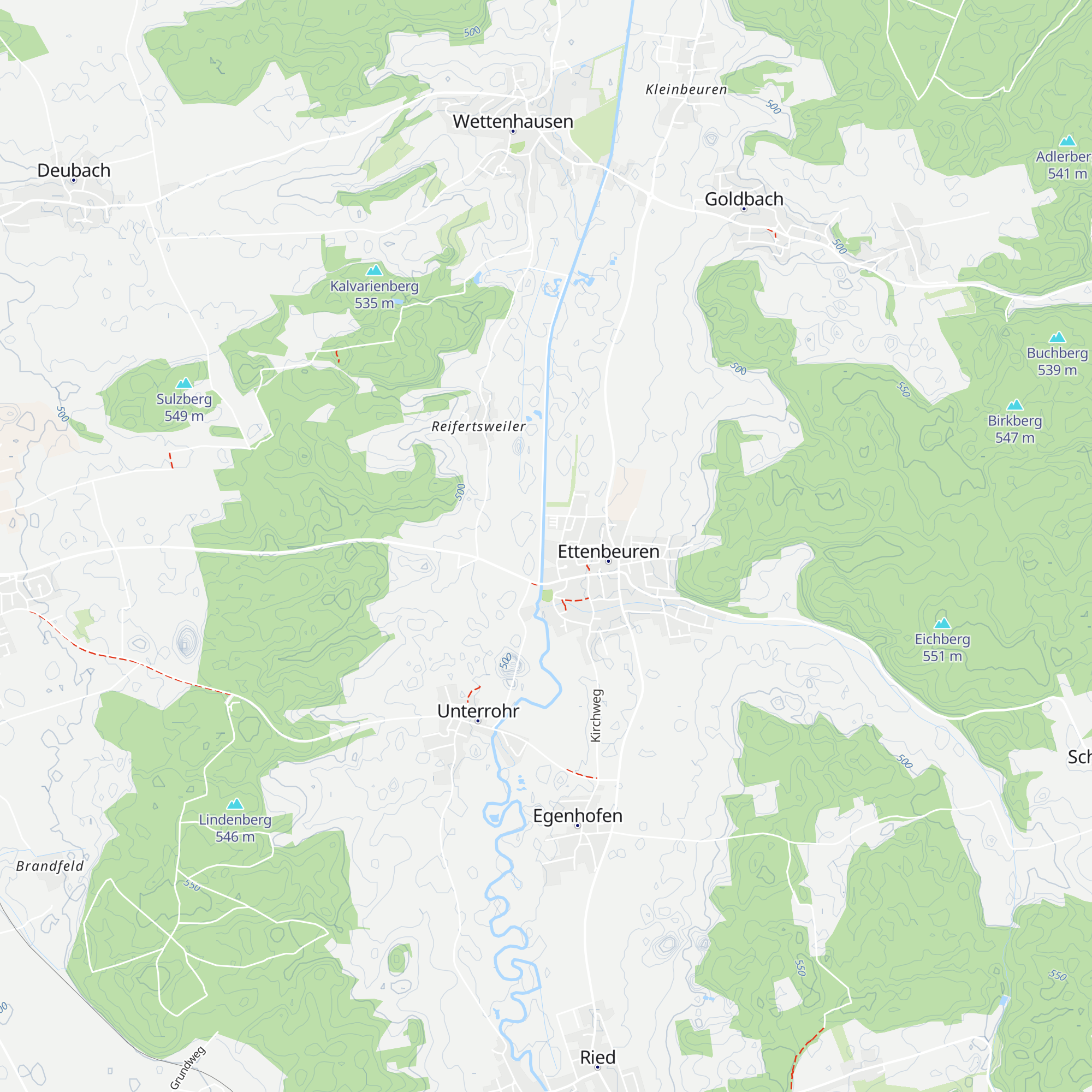 Hütte Ettenbeuren map