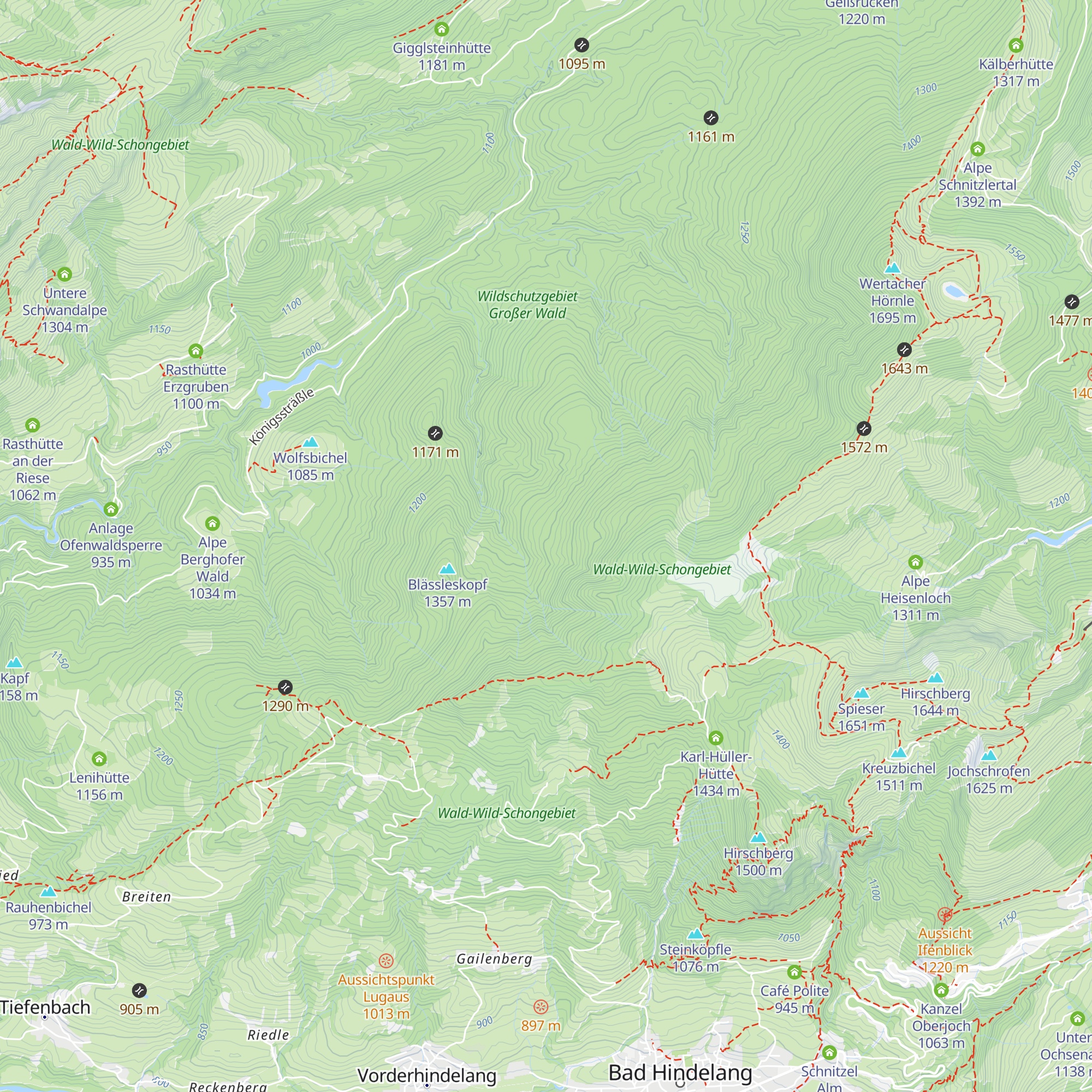 Tiefenbacher Hütte map