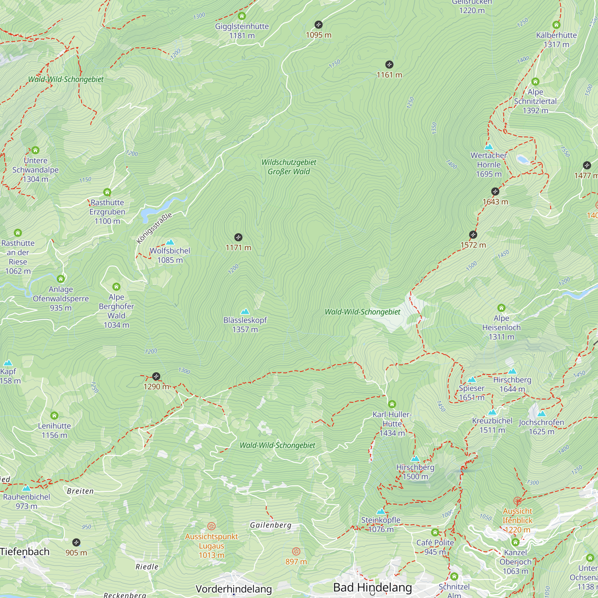 Tiefenbacher Hütte map