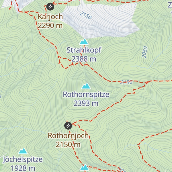 Map of Rothornspitze