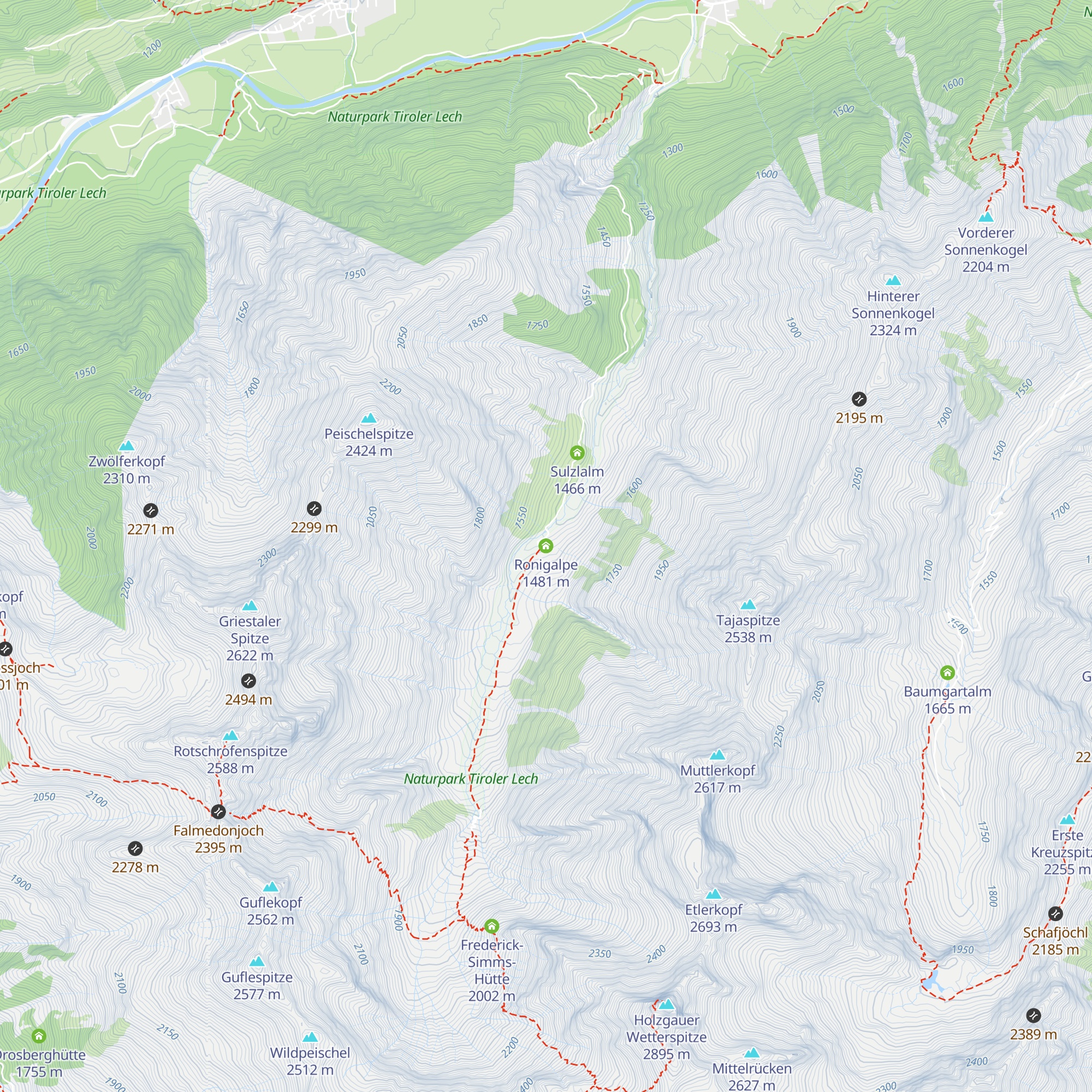 Ronigalpe map