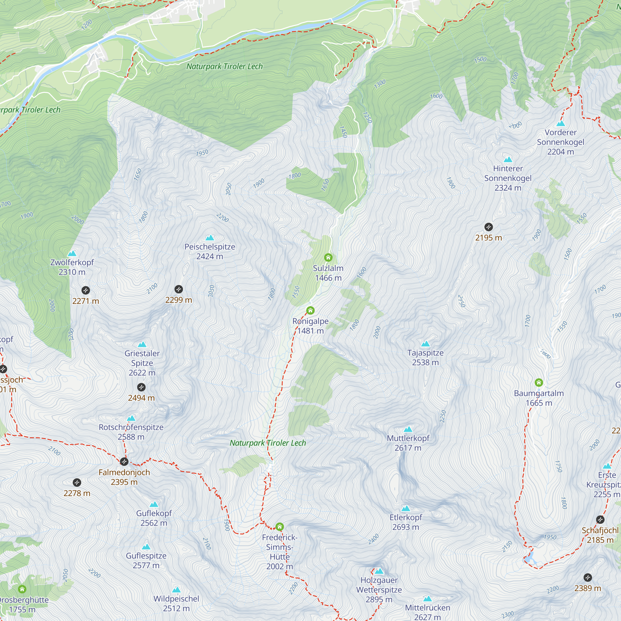 Ronigalpe map