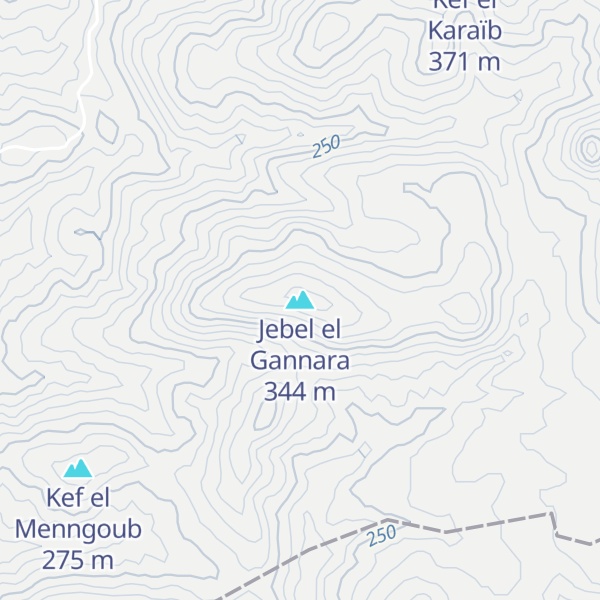 Map of Jebel el Gannara