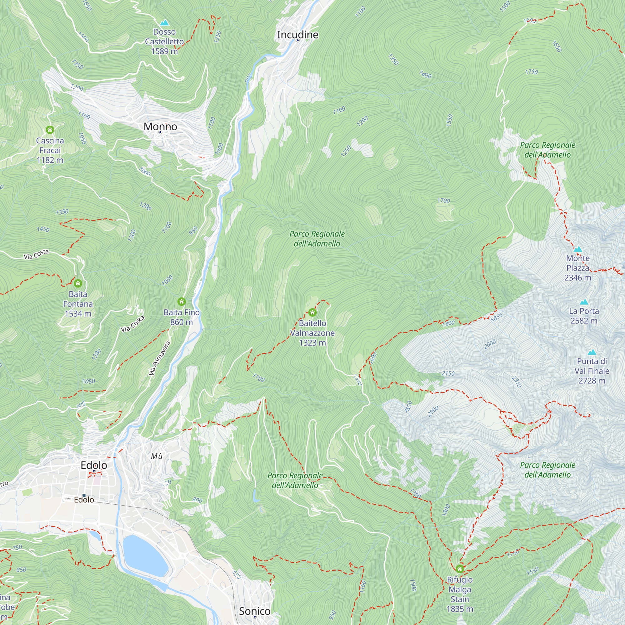 Baitello Valmazzone map